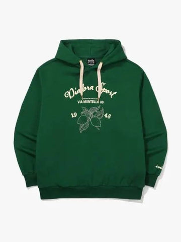 Diadora lemon graphic hooded sweatshirt GREEN - DIADORA - BALAAN 1