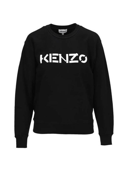 Logo Print Sweatshirt Black - KENZO - BALAAN 1