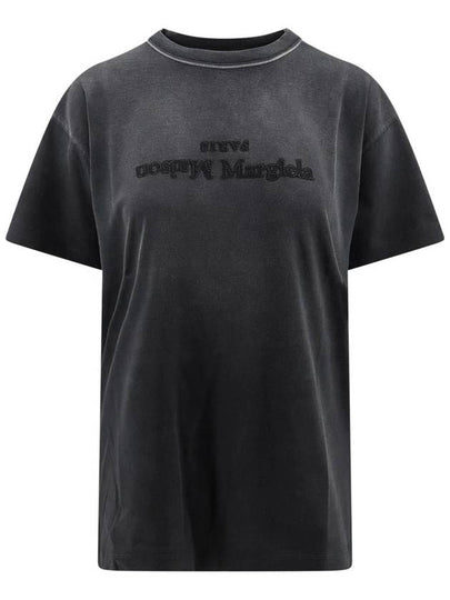 Reverse Logo Short Sleeve T-Shirt Washed Black - MAISON MARGIELA - BALAAN 2