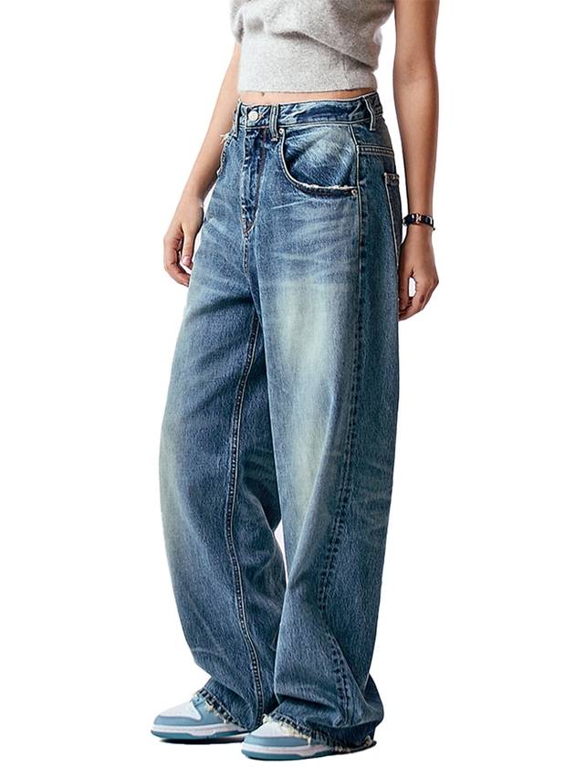 mid-rise oversized wide pants blue - PHILOGRAM - BALAAN 2