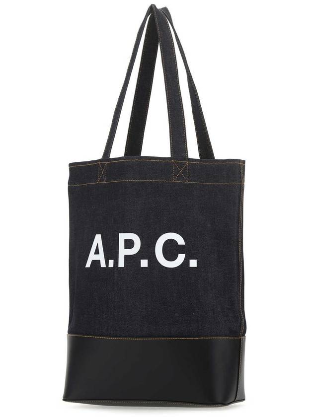 Logo Denim Axelle Tote Bag Navy - A.P.C. - BALAAN 3