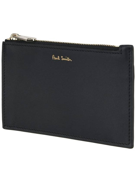 Zipper Card Wallet Black - PAUL SMITH - BALAAN.