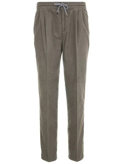 Corduroy Track Pants Green - BRUNELLO CUCINELLI - BALAAN 2