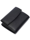 Trifold Stitched Leather Half Wallet Black - MAISON MARGIELA - BALAAN 6