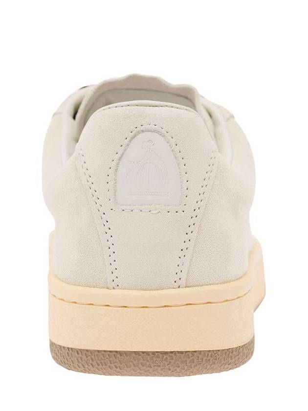 'Lite Curb' White Low Top Sneakers With Oversized Multicolor Laces In Leather Woman - LANVIN - BALAAN 4