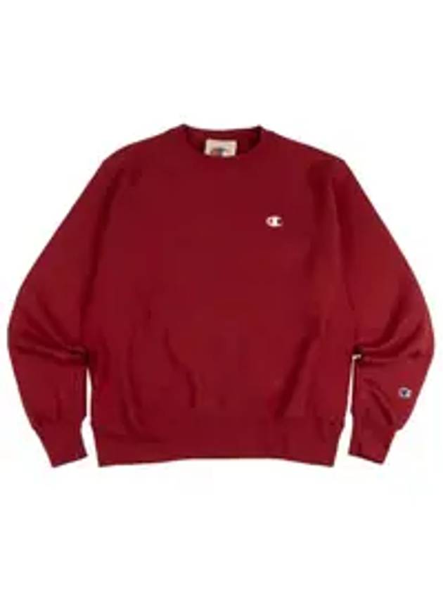 Reverse Weave C Small Logo Sweatshirt Red - CHAMPION - BALAAN 1