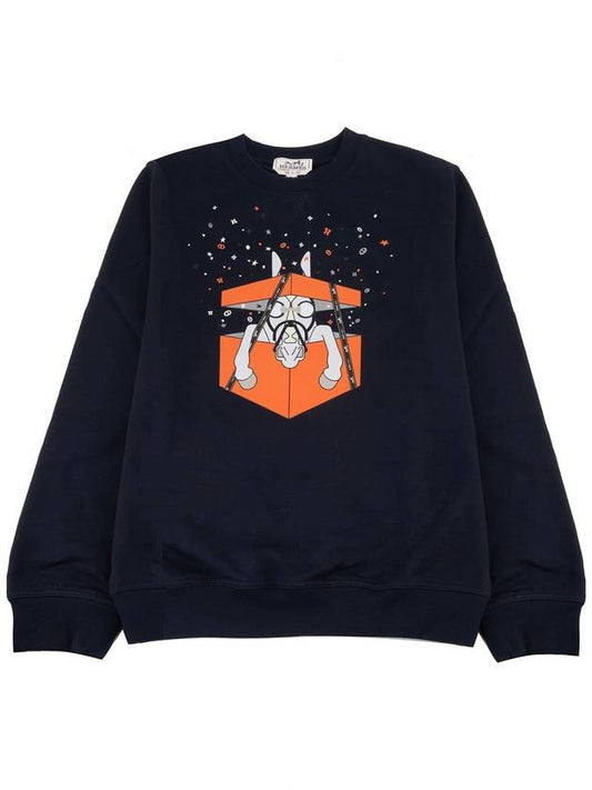 Buart Surprise Crew Neck Sweater Marine H457820HA01 - HERMES - BALAAN 2