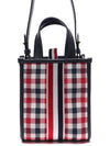 Webbing Striped Gingham Wool Seersucker Mini Tote Bag - THOM BROWNE - BALAAN 2