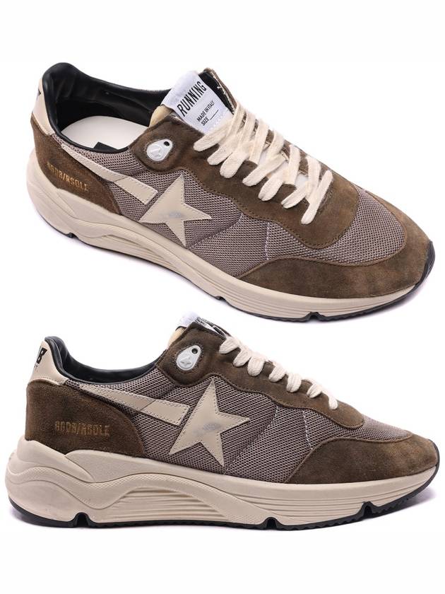 Running Sole Mesh Low Top Sneakers Olive Green - GOLDEN GOOSE - BALAAN 3