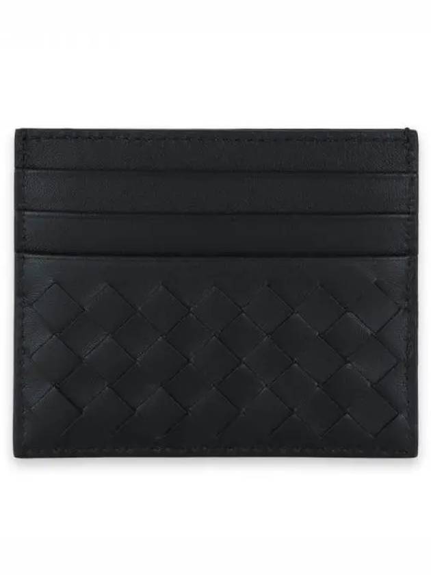 Men's Intrecciato Card Wallet Black - BOTTEGA VENETA - BALAAN 2