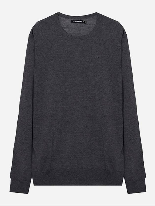 Lyle Merino Crew Neck Knit Top Grey - J.LINDEBERG - BALAAN 2