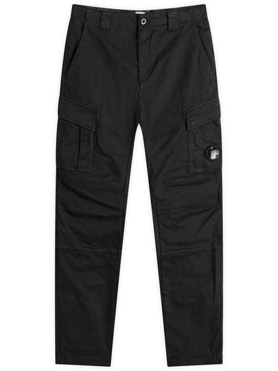 Stretch Sateen Ergonomic Lens Double Cargo Straight Pants Black - CP COMPANY - BALAAN 2