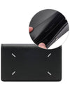 Stitched Leather Card Wallet Black - MAISON MARGIELA - BALAAN 3