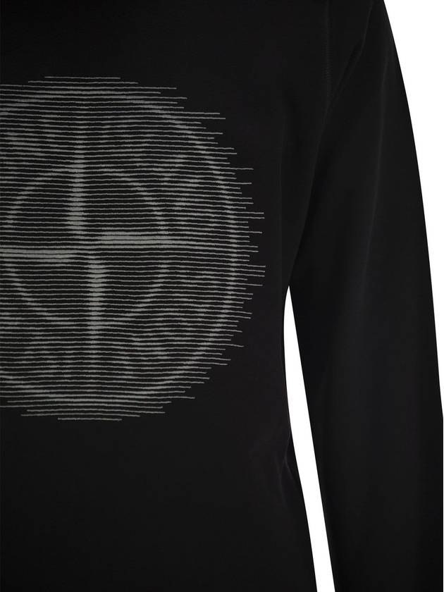 Crew-neck sweatshirt with Optical Three - STONE ISLAND - BALAAN 4