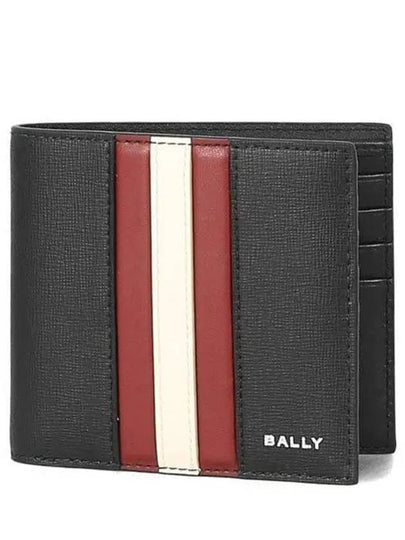 Ribbon Logo Bifold Half Wallet Black - BALLY - BALAAN 2