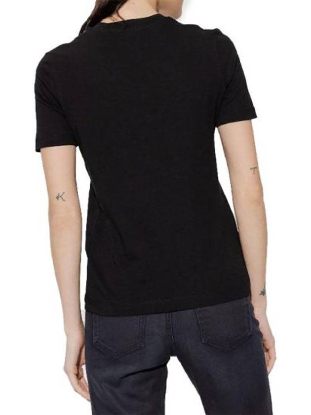 T Reg D Regular Fit Cotton Short Sleeve T-Shirt Black - DIESEL - BALAAN 4