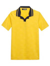 Women's Sammy Short Sleeve Polo Shirt Yellow - J.LINDEBERG - BALAAN 2