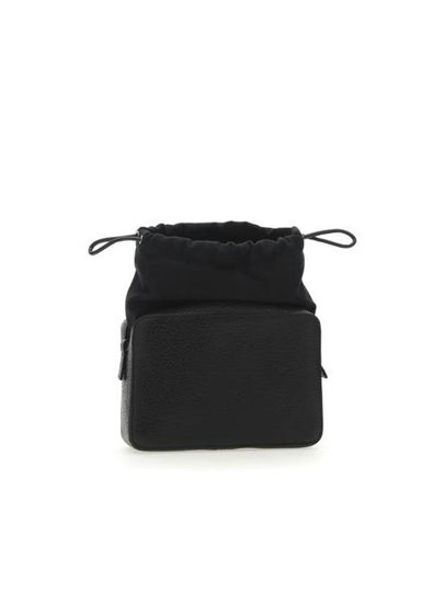 Logo Patch Leather Bucket Cross Bag Black - MAISON MARGIELA - BALAAN 2