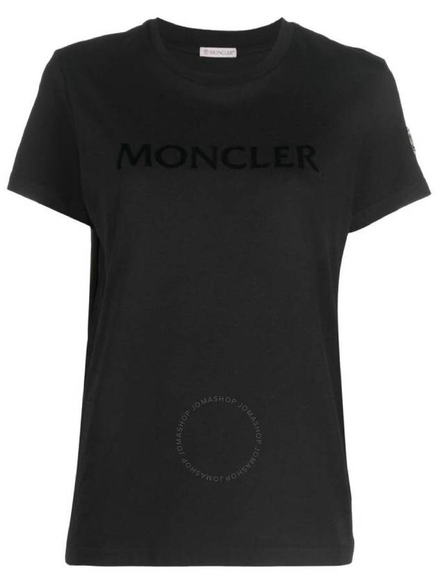 Logo Cotton Short Sleeve T-Shirt Black - MONCLER - BALAAN 2