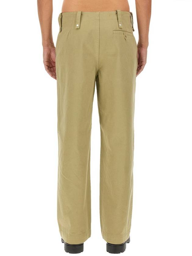 Wide Leg Cotton Twill Trousers 8076646 B0080784191 - BURBERRY - BALAAN 4