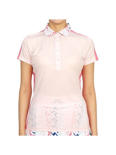 Tilda Polo Short Sleeve T-Shirt Pink - J.LINDEBERG - BALAAN 1