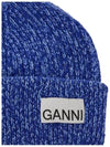 Logo Patch Beanie Brilliant Blue - GANNI - BALAAN 5