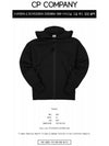 Goggles Detail Fleece Zip-Up Hoodie Black - CP COMPANY - BALAAN 3