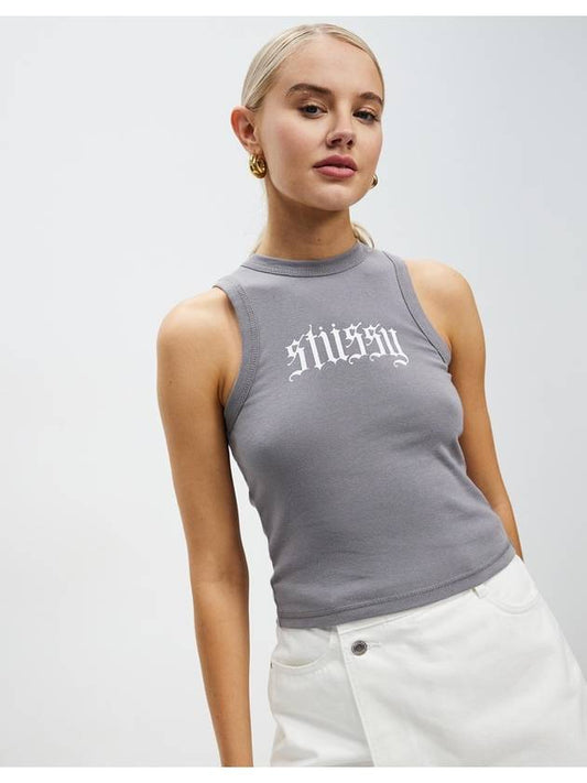 AU Australian Ribbed Tank Top ST123S3201 Gray WOMENS AU10 M - STUSSY - BALAAN 1