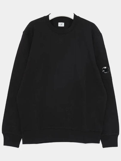 Diagonal Raised Fleece Lens Sweatshirt Black - CP COMPANY - BALAAN 2