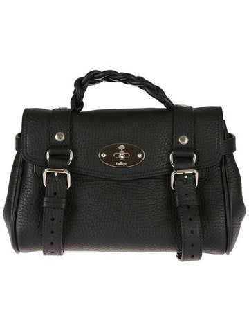 Alexa Heavy Grain Mini Tote Bag Black - MULBERRY - BALAAN 1