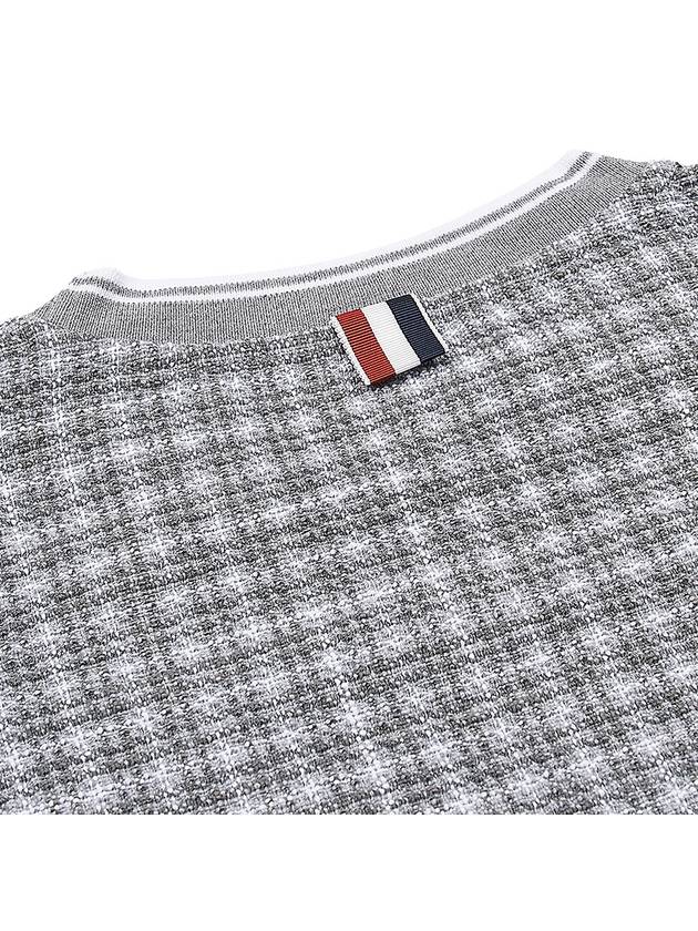 Check Tweed Crewneck Short Dress Grey - THOM BROWNE - BALAAN 11