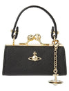 ORB Charm Leather Shoulder Bag Black - VIVIENNE WESTWOOD - BALAAN 2