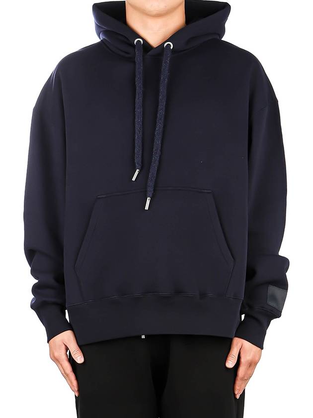 Label Hoodie Navy - AMI - BALAAN 2