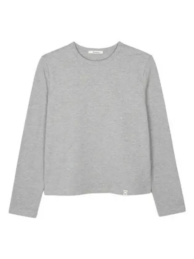 Basic long sleeve t shirt melange gray - BENSIMON - BALAAN 1