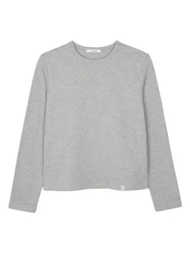 Basic long sleeve t shirt melange gray - BENSIMON - BALAAN 1