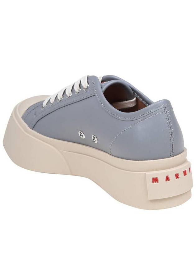 Pablo leather lace-up low-top sneakers gray - MARNI - BALAAN 5