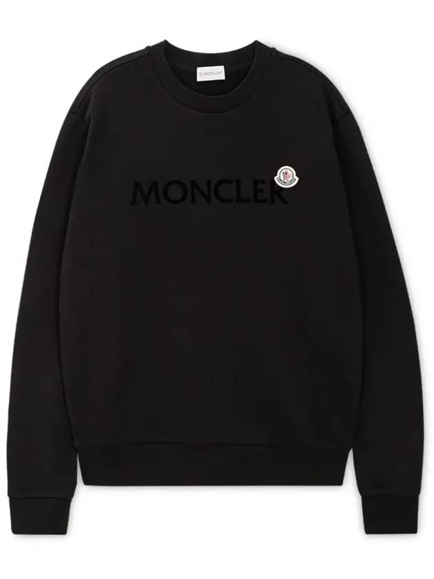 Men s logo patch black sweatshirt 8G00039 809KR 999 - MONCLER - BALAAN 3