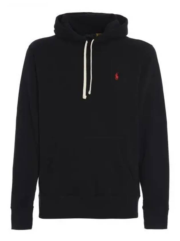 Embroidered Logo Pony Hoodie Black - POLO RALPH LAUREN - BALAAN 2