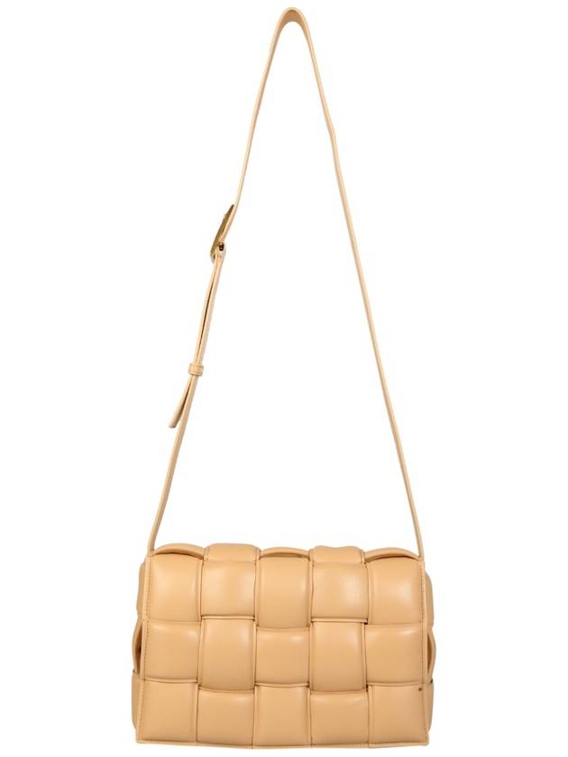 Gold Padded Cassette Cross Bag Almond - BOTTEGA VENETA - BALAAN 3