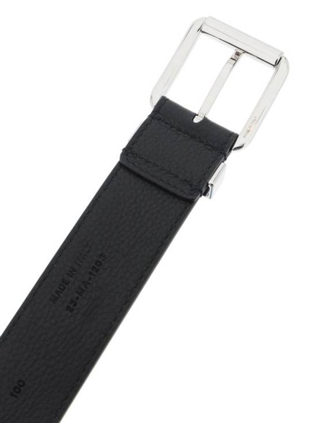 Engraved Loop Leather Belt Black - DIOR - BALAAN 4