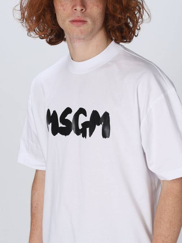 Msgm oversized T-shirt with logo print - MSGM - BALAAN 4