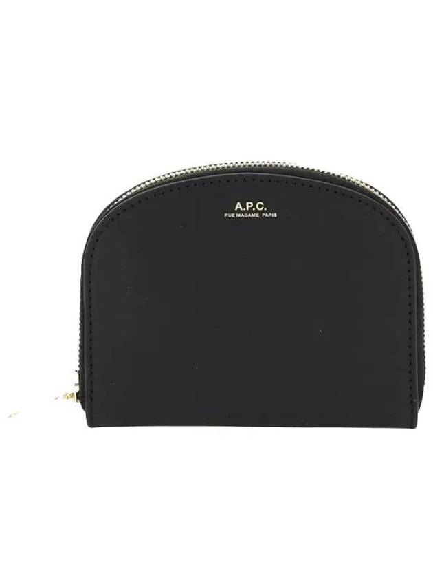 Demi Lune Half Moon Zipper Card Wallet Black - A.P.C. - BALAAN 2