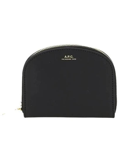 Demi Lune Half Moon Zipper Card Wallet Black - A.P.C. - BALAAN 2