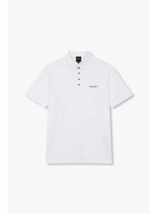 Men s Side Mini Logo Polo Shirt White - ARMANI EXCHANGE - BALAAN 1