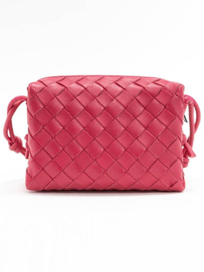 Intrecciato Loop Small Leather Cross Bag Pink - BOTTEGA VENETA - BALAAN 2