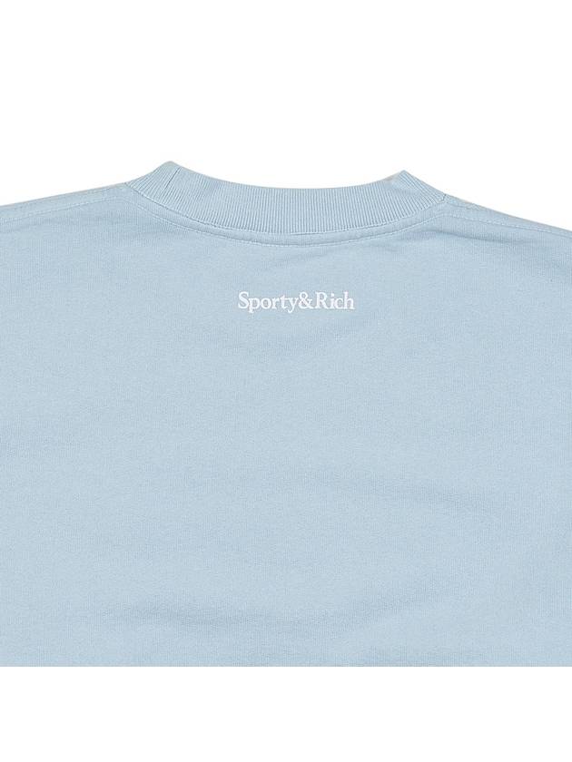 Wellness Club Man to Man WELLNESS CLUB FLOCKED CREWNECK BABY BLUE WHITE - SPORTY & RICH - BALAAN 7