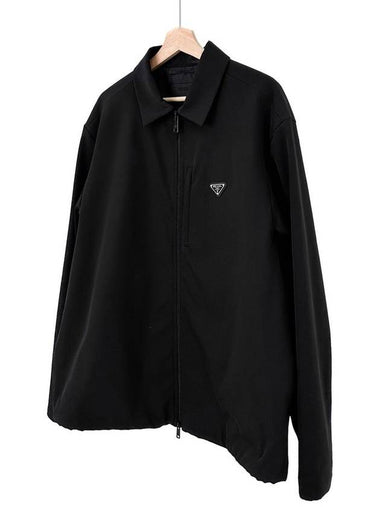 XL Prada men s triangle logo polyester shirt jacket - PRADA - BALAAN 1