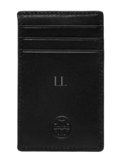 Fleming Leather Card Wallet Black - TORY BURCH - BALAAN 2