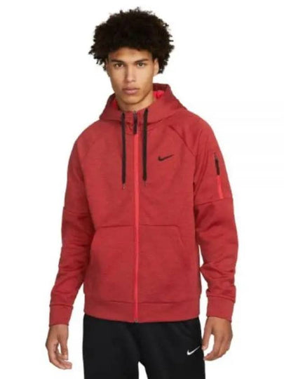 Full Zip-Up Fitness Hooded Jacket Red - NIKE - BALAAN 2