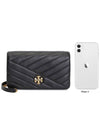 Kira Chevron Chain Cross Bag Black - TORY BURCH - BALAAN 10